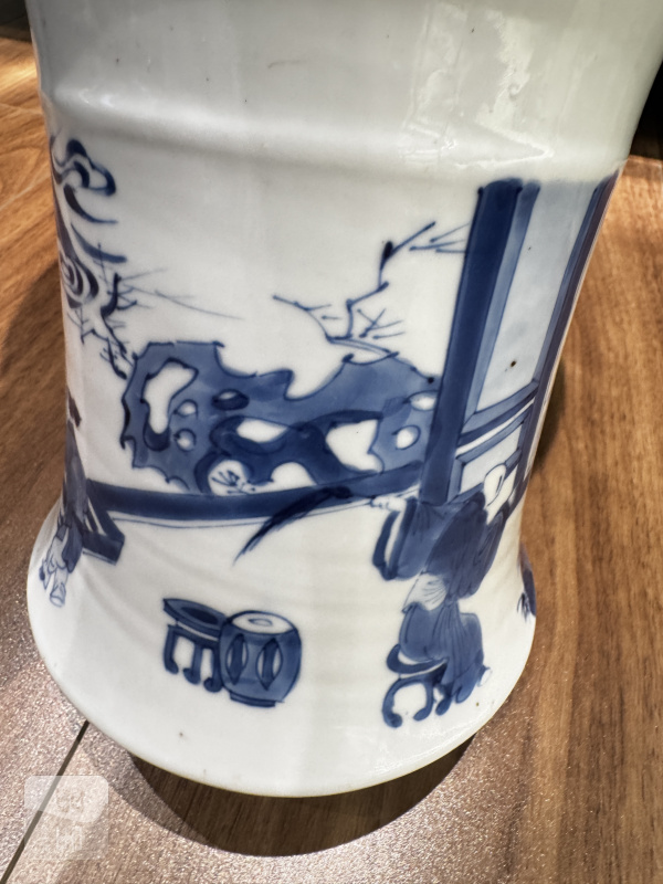 清 青花人物故事纹凤尾尊 - 图19